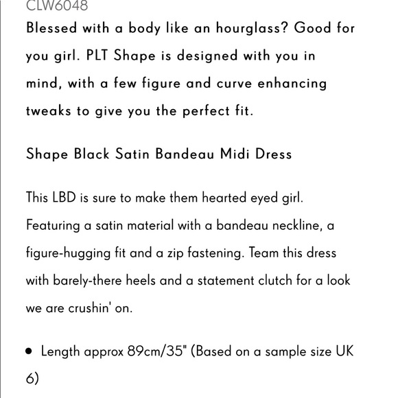 🎃Shape Black Satin Bandeau Midi Dress - Picture 5 of 7